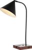 Safavieh Nuka TBL4544A Black / Walnut Lamp Main On