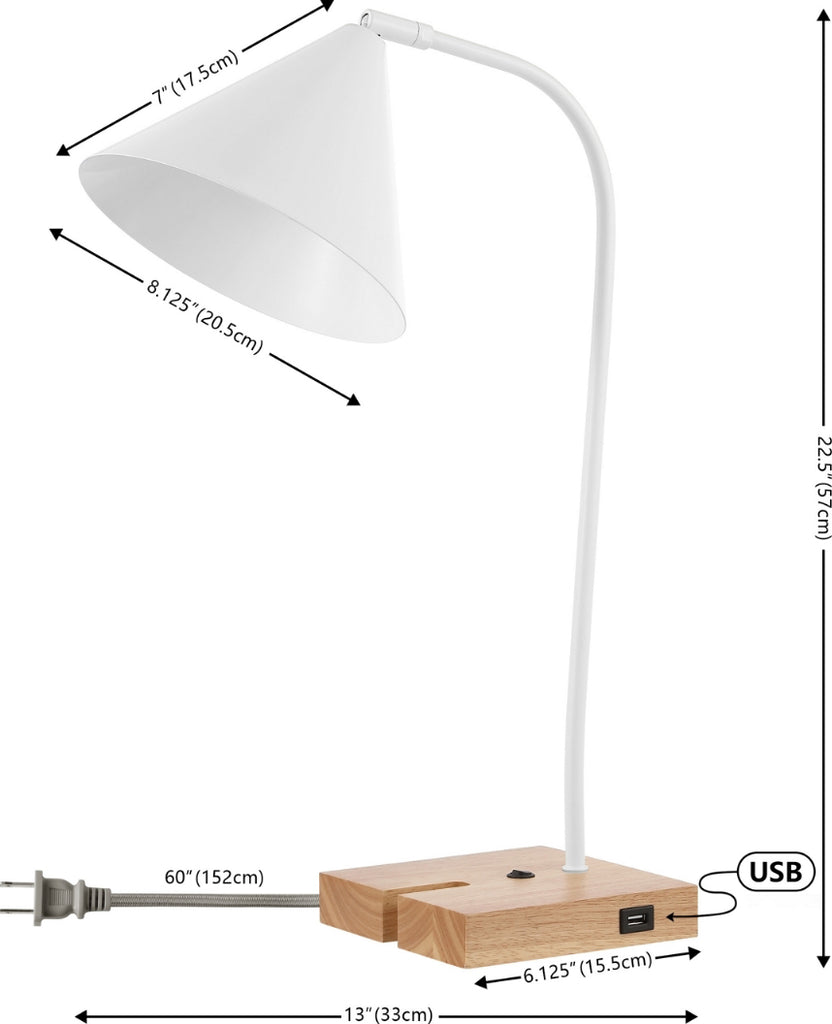 Safavieh Nuka TBL4544B White / Natural Lamp main image