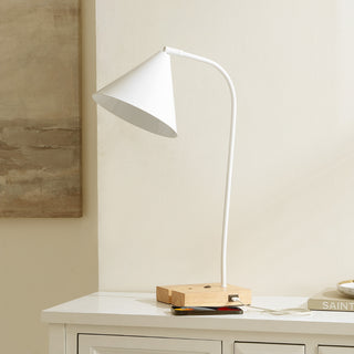 Safavieh Nuka TBL4544B White / Natural Lamp Room Scene Off Feature