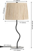 Safavieh Ziggi TBL4546A Black / Natural Lamp main image