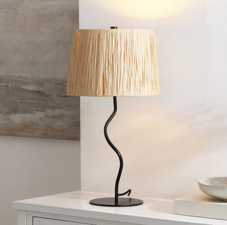 Safavieh Ziggi TBL4546A Black / Natural Lamp Room Scene On Feature