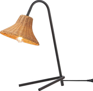Safavieh Cleo TBL4549A Black / Natural Lamp Main On
