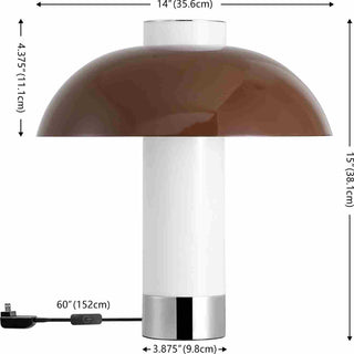 Safavieh Nora TBL4556A Coffee / White Lamp main image