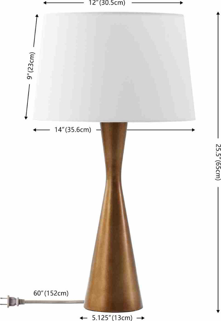 Safavieh Edie TBL4559A Antique Brass Lamp main image