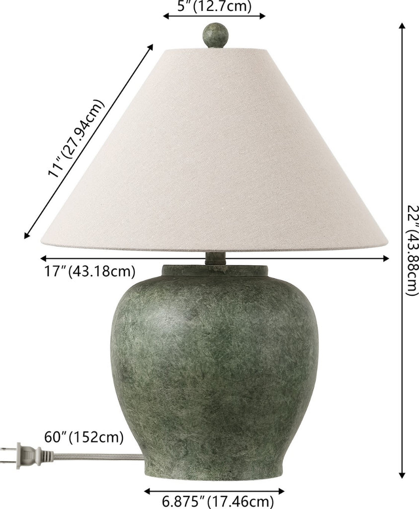Safavieh Dylan TBL4560A Antique Green Lamp main image