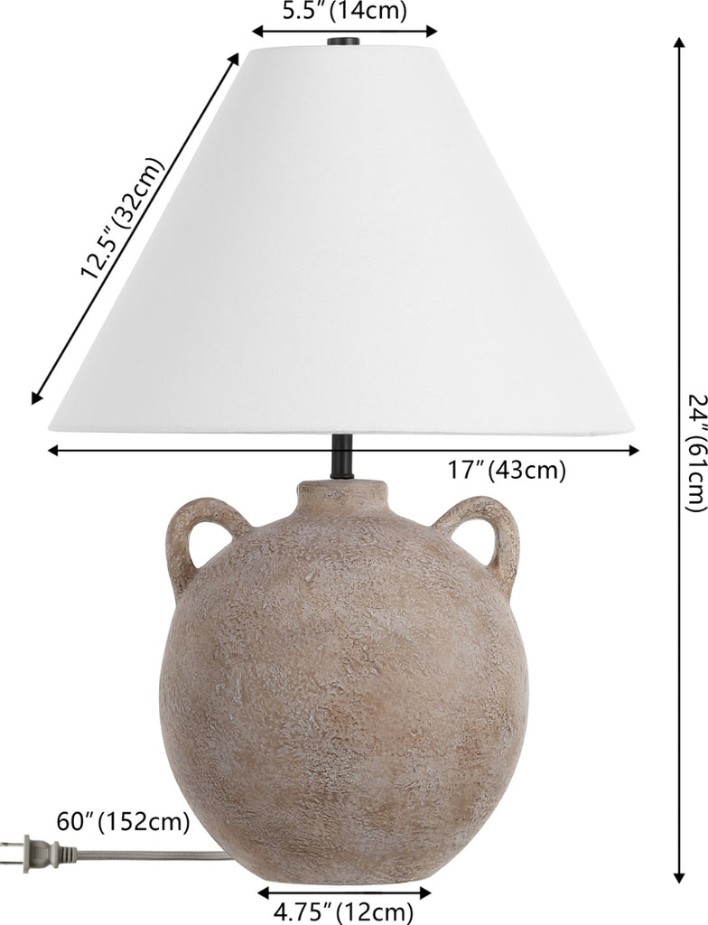 Safavieh Soline TBL4563A Antique Brown Lamp main image