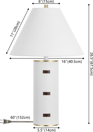 Safavieh Flavie TBL4564A White / Gold Lamp main image