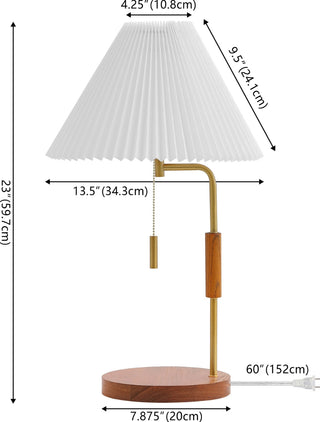 Safavieh Jonah TBL4576A Walnut / Brass Lamp main image