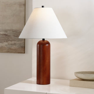 Safavieh Rennie TBL4580A Walnut Lamp Room Scene On Feature