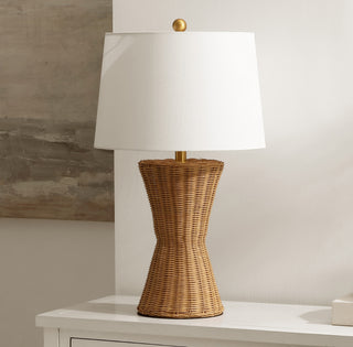 Safavieh Aitana TBL4582A Natural / Brass Lamp Room Scene Off Feature