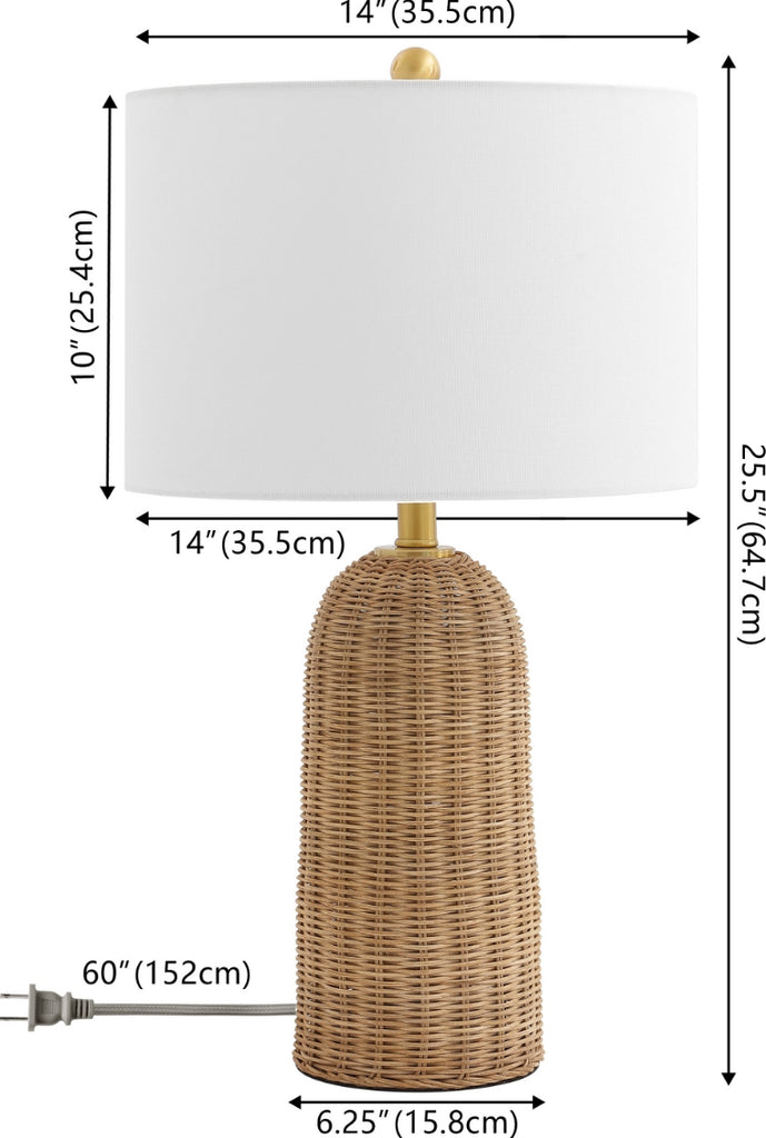 Safavieh Anto TBL4584A Natural / Brass Lamp main image