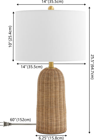 Safavieh Anto TBL4584A Natural / Brass Lamp main image