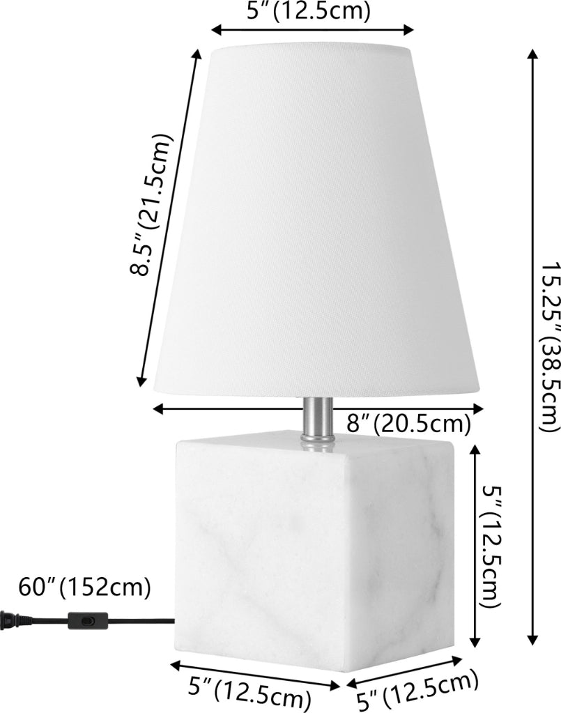 Safavieh Lou TBL4591A White / Nickel Lamp main image