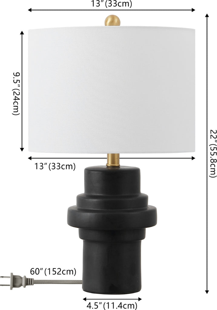 Safavieh Doni TBL4593A Black / Brass Lamp main image
