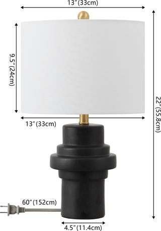 Safavieh Doni TBL4593A Black / Brass Lamp main image