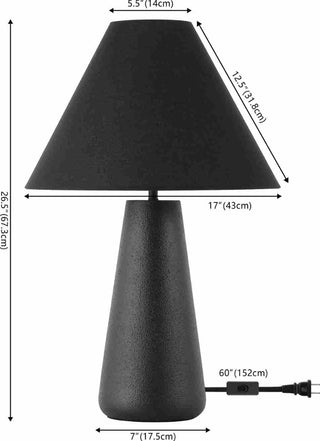 Safavieh Piper TBL4594A Black Lamp main image