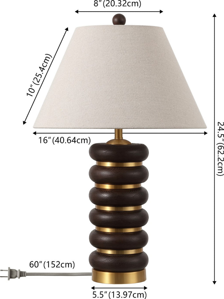 Safavieh Arani TBL4601A Dark Brown / Brass Lamp main image