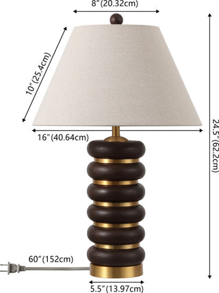 Safavieh Arani TBL4601A Dark Brown / Brass Lamp main image
