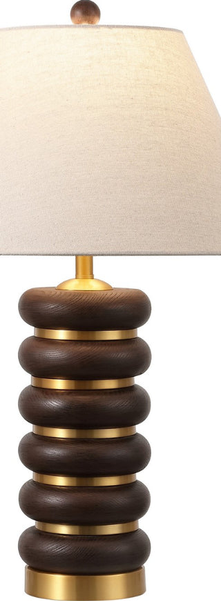 Safavieh Arani TBL4601A Dark Brown / Brass Lamp Main On