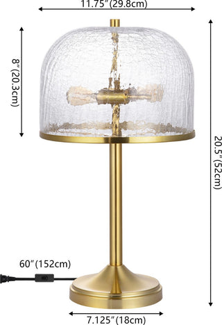 Safavieh Daye TBL4605A Clear / Brass Lamp main image