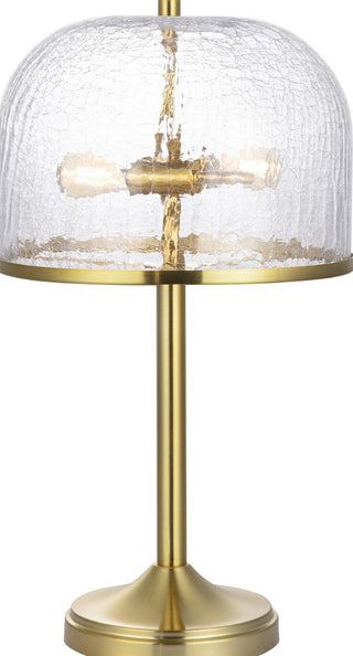 Safavieh Daye TBL4605A Clear / Brass Lamp Main On