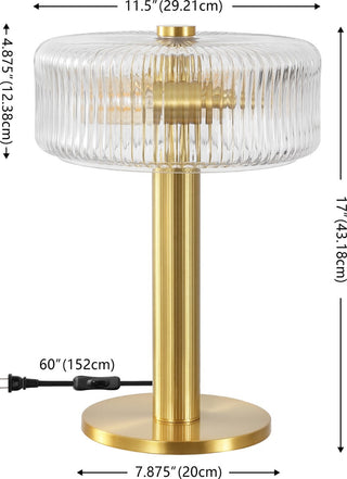 Safavieh Dua TBL4606A Clear / Brass Lamp main image