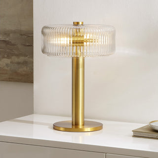 Safavieh Dua TBL4606A Clear / Brass Lamp Room Scene On Feature