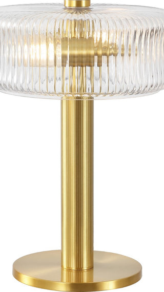 Safavieh Dua TBL4606A Clear / Brass Lamp Main On