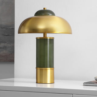 Safavieh Drea TBL4607A Green / Brass Lamp Room Scene Off Feature