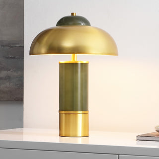 Safavieh Drea TBL4607A Green / Brass Lamp Room Scene On Feature
