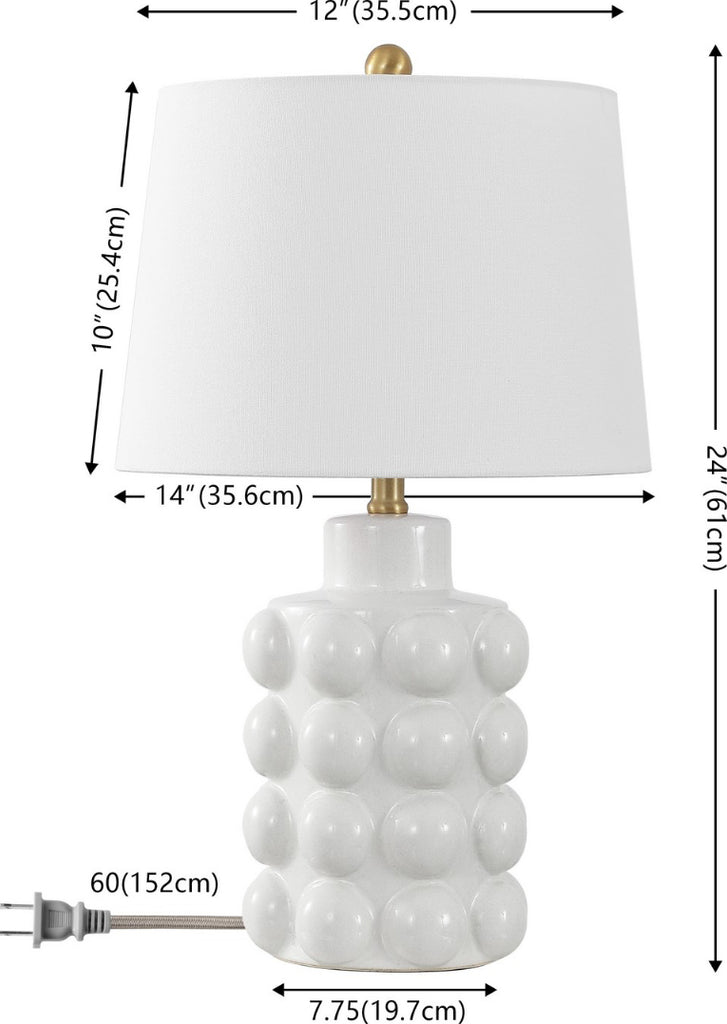 Safavieh Konny TBL4608A Antique White Lamp main image