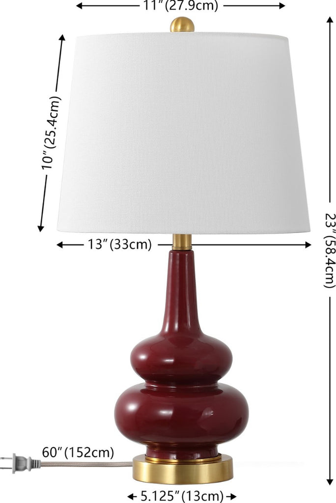 Safavieh Evie TBL4610A Cranberry Lamp main image