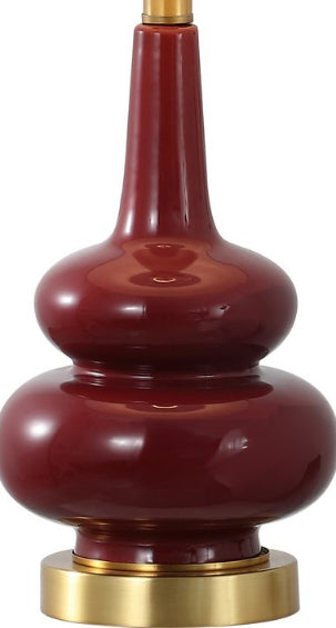 Safavieh Evie TBL4610A Cranberry Lamp Main On