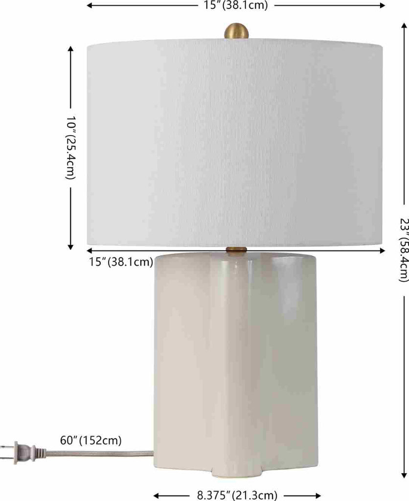 Safavieh Anessa TBL4611A Cream / Brass Lamp main image