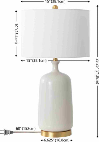 Safavieh Stevie TBL4612A Cream / Brass Lamp main image