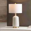 Safavieh Stevie TBL4612A Cream / Brass Lamp Room Scene On Feature