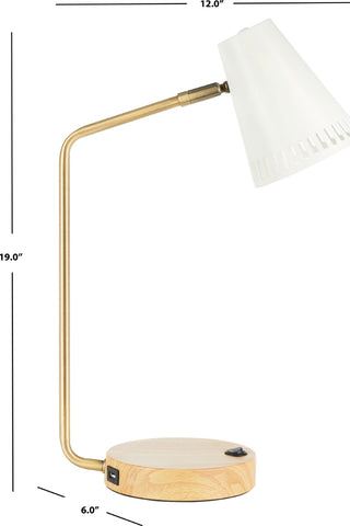 Safavieh Veda TBL7018B Gold / White Lamp main image