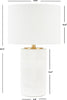 Safavieh Weller TBL7020A White Lamp main image