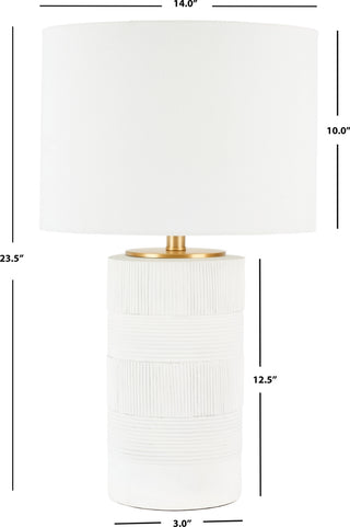 Safavieh Weller TBL7020A White Lamp main image