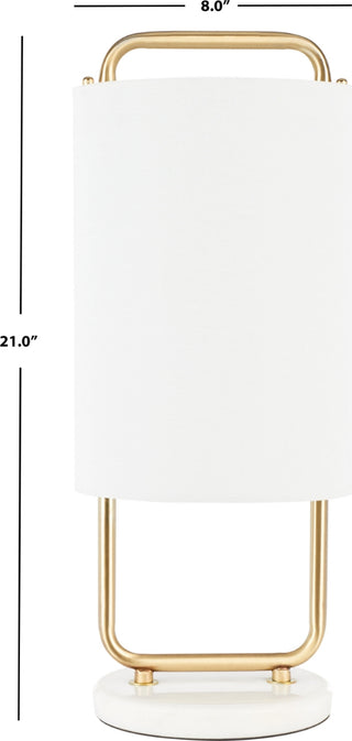 Safavieh Giulia TBL7023A Gold / White Lamp Main On