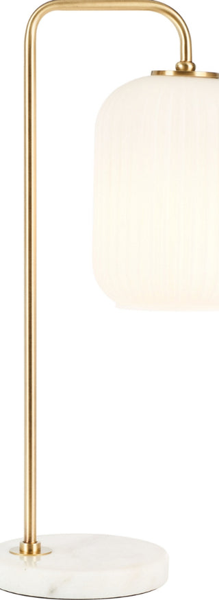 Safavieh Santina TBL7025A Gold / White Lamp Main On