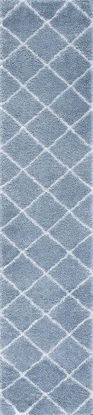 Safavieh Tahoe Shag THO676M Blue / White Area Rug Runner