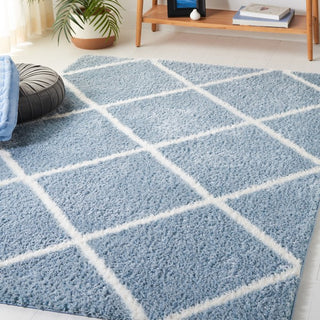 Safavieh Tahoe Shag THO676M Blue / White Area Rug Room Scene