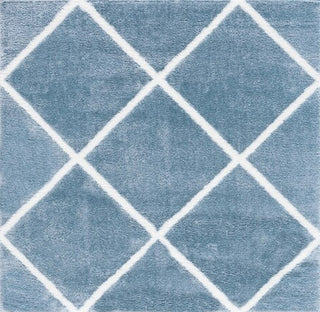 Safavieh Tahoe Shag THO676M Blue / White Area Rug Square