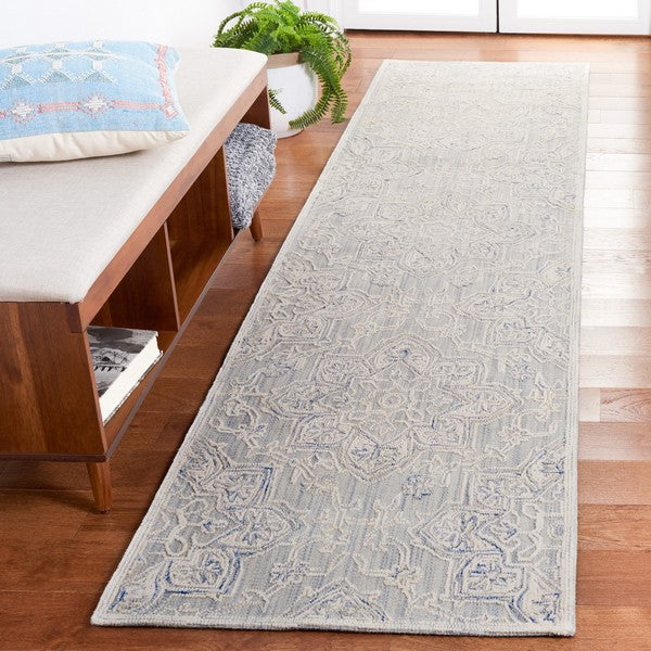 Safavieh Trace TRC304K Light Blue / Ivory Area Rug Room Scene Feature