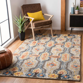 Safavieh Trace TRC515F Grey / Blue Area Rug Room Scene Feature