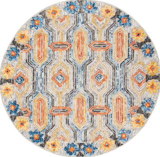 Safavieh Trace TRC515F Grey / Blue Area Rug Round