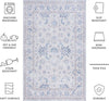 Safavieh Tucson TSN100 Ivory / Blue Machine Washable Area Rug