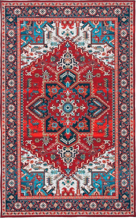 Safavieh Tucson TSN101 Red / Blue Machine Washable Area Rug