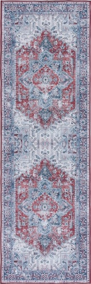 Safavieh Tucson TSN101 Red / Navy Machine Washable Area Rug